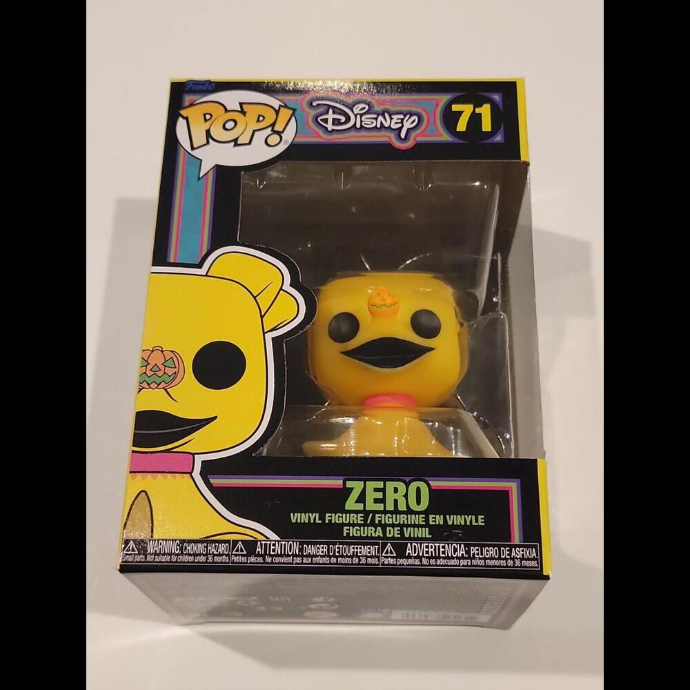Funko Pop! Disney - The Nightmare Before Christmas - Zero Blacklight #71 MINT